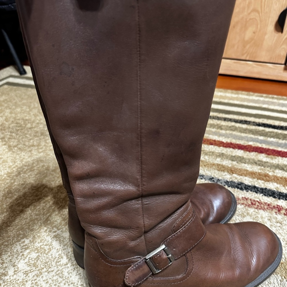 Brown Leather Riding Boots (Size 7)